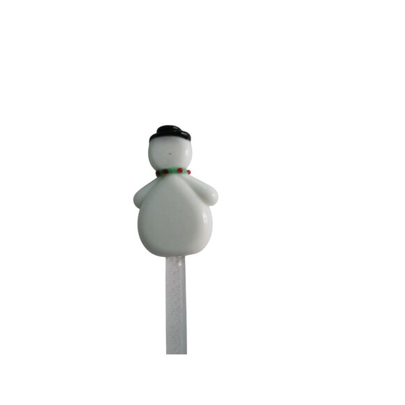 Set Of 6 Hand Blown Glass Christmas Themed Swizzle Sticks EUC - Picture 12 of 16